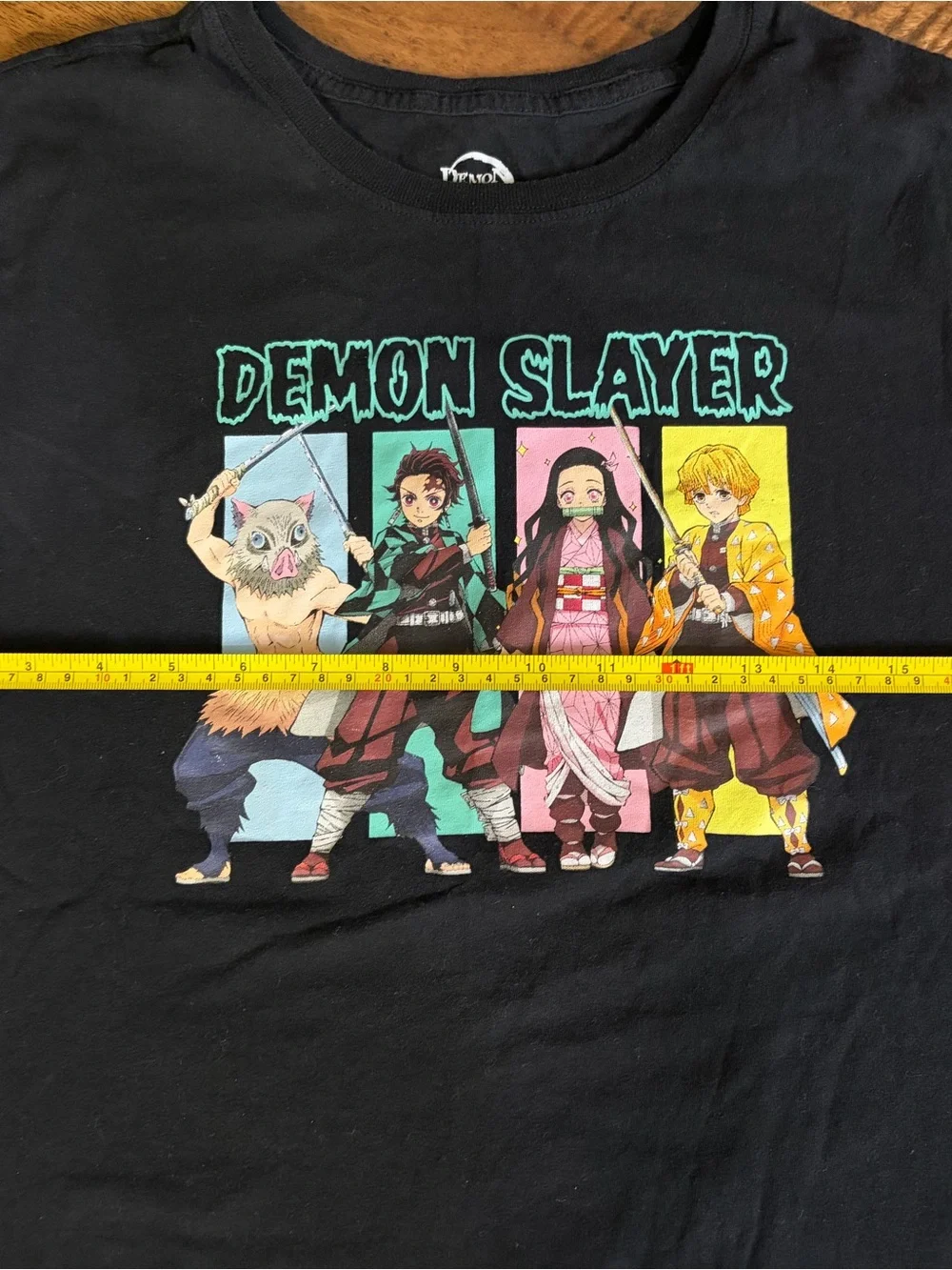 Official Demon Slayer Anime Graphic T-Shirt - Black L